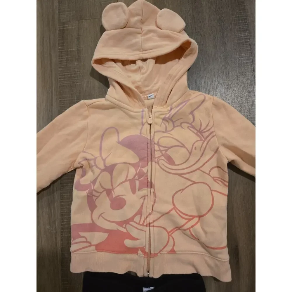 Gap Disney Minnie Mouse & Daisy Zip Hoodie Leggin Set Toddler Size 5T Sweatshirt